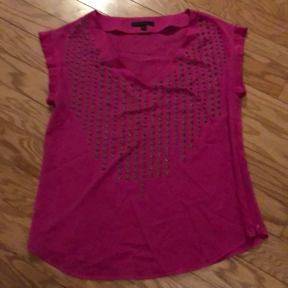 Luca Couture Short Sleeve Blouse Size Small